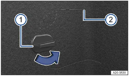 Accès trappe coffre Volkswagen ID.4 variante 2 déverrouillage urgence