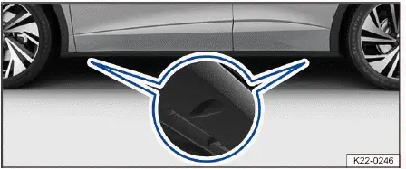 Points de levage du cric sur Volkswagen ID.4