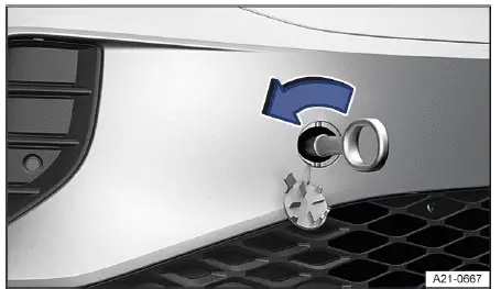 Vissage œillet remorquage avant Volkswagen ID.4 fixation correcte