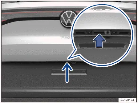 Volkswagen ID.4 bouton d'ouverture du capot arrière intégré