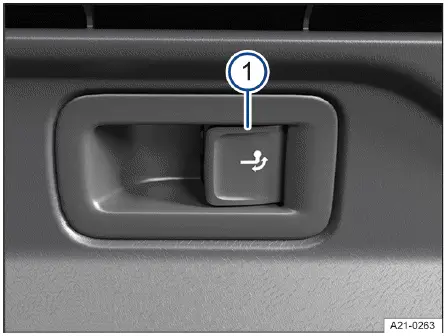 Commande déverrouillage attelage Volkswagen ID.4 dans coffre