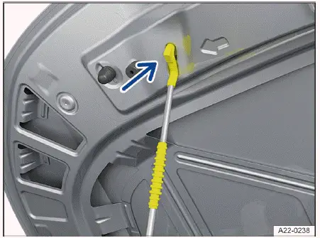 Logement béquille capot Volkswagen ID.4 maintien ouvert capot avant sécurité