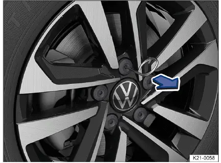 Retrait des capuchons de boulons de roue sur Volkswagen ID.4