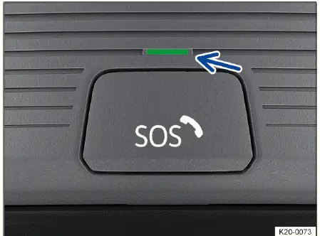 Volkswagen ID.4 bouton appel urgence console pavillon témoin contrôle