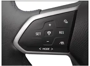 Volkswagen ID.3 - Fig. 1 Côté gauche du volant multifonction