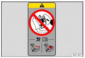 Volkswagen ID.3 - Fig. 2 Sur le montant B : autocollant de sac gonflable (schéma de principe)