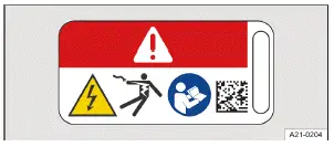 Volkswagen ID.3 - Fig. 2 Plaquette d'avertissement sur les composants haute tension