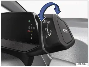 Volkswagen ID.3 - Fig. 1 Sur l'ID. Cockpit : sélecteur de rapport