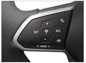 Volkswagen ID.3 - Fig. 1 Côté gauche du volant multifonction